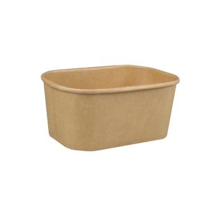 Picture 1 of Menubak 17.3cm x 12cm x 7.5cm 1000ml bruin karton/pla
