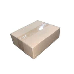 Picture 1 of Amerikaanse vouwdoos 220mm x 180mm x 65mm enkel golf B bruin onbedrukt