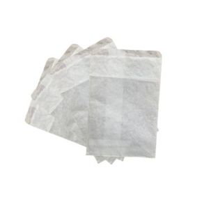 Picture 1 of Cadeauzakjes gebleekt kraft 10cm x 16cm wit onbedrukt 40gr / m2