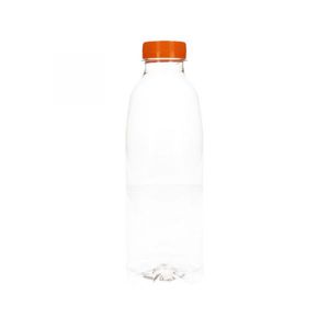 Picture 1 of Flessen met oranje dop 750ml pet transparant