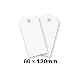 Picture 1 of Label 120mm x 60mm wit onbedrukt karton 225gr.