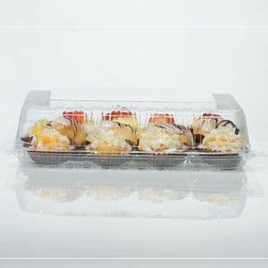 Picture 1 of Petbak met deksel transparant 220mm x 220mm x 50mm