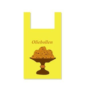Picture 1 of Hemddraagtas 30cm x 10cm x 60cm wit Oliebol hdpe 15µm geblokt