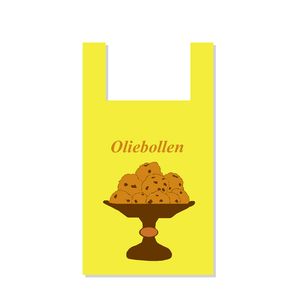 Picture 1 of Hemddraagtas 30cm x 10cm x 60cm wit Oliebol hdpe 15µm geblokt