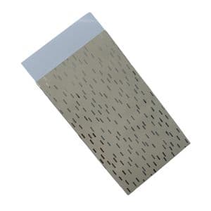 Picture 2 of Cadeauzakjes gemetaliseerd papier 7cm x 13cm creme goud strepen 74gr / m2
