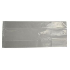 Picture 1 of Plastic zak ldpe met zijvouw 10cm x 8cm x 27cm 50µm ongeperforeerd onbedrukt