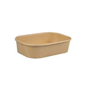 Picture 1 of Menubak 17.3cm x 12cm x 4cm 500ml bruin karton/pla