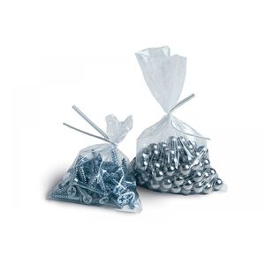 Picture 2 of Plastic zak ldpe met zijvouw 10cm x 5cm x 24cm 50µm ongeperforeerd onbedrukt