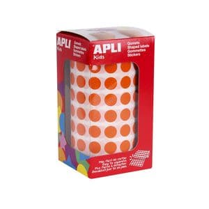 Picture 2 of Etiket op rol 10mm oranje