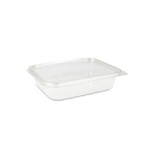 Picture 1 of Cups met deksels rechthoek 20cm x 14.5cm x 2cm pet transparant