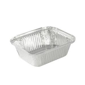 Picture 1 of Aluminium bakjes rechthoekig 14.2cm x 11.6cm x 4.1cm 450ml
