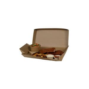 Picture 1 of Menubox take away 30cm x 16cm x 8cm bruin Kraft