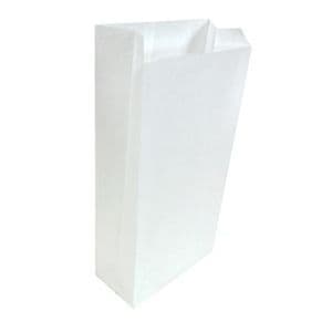 Picture 1 of Gebleekt kraft zak wit 11.5cm x 8cm x 27cm 250gr onbedrukt 50gr / m2