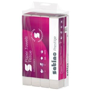 Picture 2 of Handdoekjes Satino 32cm x20.6cm 276600 W-vouw 2 lagen wit