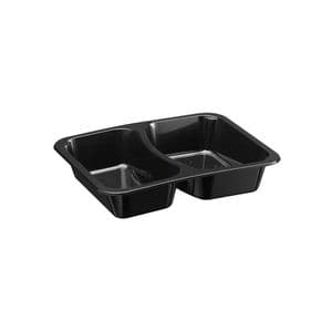 Picture 1 of Menubak 22.7cm x 17.7cm x 4.5cm 1200ml 2vaks zwart pp