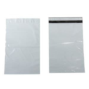 Picture 4 of Webshopzak 25cm x 35cm + 5cm 50µm wit onbedrukt