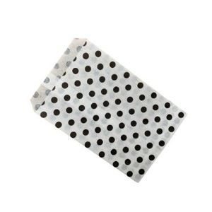 Picture 2 of Cadeauzakjes gebleekt kraft 10cm x 16cm wit zwarte stip 40gr / m2