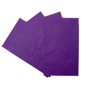 Picture 2 of Cadeauzakjes wit gebleekt kraft 12cm x 19cm paars onbedrukt 70gr / m2