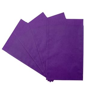 Picture 2 of Cadeauzakjes wit gebleekt kraft 12cm x 19cm paars onbedrukt 70gr / m2
