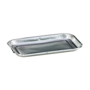 Picture 1 of Aluminium bakjes rechthoekig 15.3cm x 9.3cm x 1cm 1vaks 95ml zilver