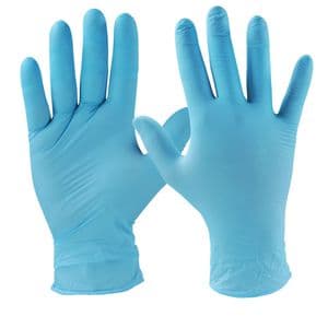 Picture 1 of Handschoenen Nitril ongepoederd XL blauw