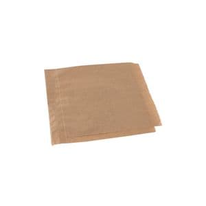 Picture 4 of hamburger/sandwichzak 15cm x 15cm onbedrukt natronkraft 45gr / m2