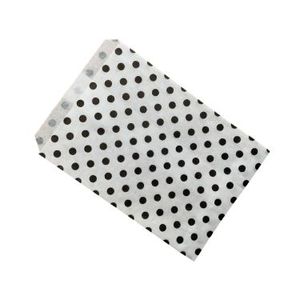 Picture 2 of Cadeauzakjes gebleekt kraft 13.5cm x 18cm wit zwarte stip 40gr / m2