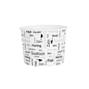 Picture 1 of Karton snackbak bucket wit enjoy Fish 66oz