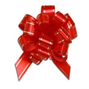 Picture 1 of Svelto strikken 19mm rood met goudstreep