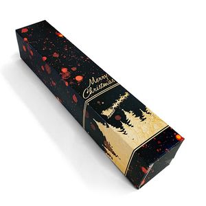 Picture 1 of Staafdoos 32cm x 6cm x 6cm zwart/goud kerst december