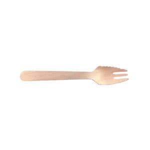 Picture 1 of Snackvork met kartel hout 14cm bruin