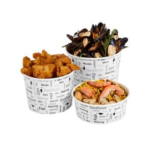 Picture 2 of Karton snackbak bucket wit enjoy Fish 85oz