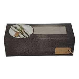 Picture 1 of Rolladedoos met venster 30cm x 12cm x 10cm grijs/zwart greystone