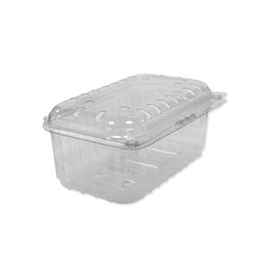 Picture 1 of Fruitbak met vast deksel 11.5cm x 19cm x 8.5cm 500gr transparant