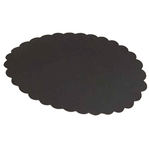 Picture 1 of Hamburger papier ovaal 10cm x 13cm zwart