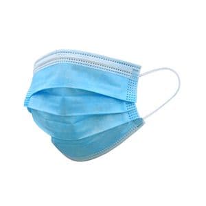 Picture 3 of Mondmaskers FFP1 blauw/wit 3 laags