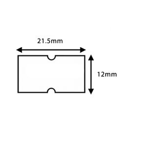 Picture 1 of Etiket Motex MX-5500 21.5mm x12mm wit afneembaar