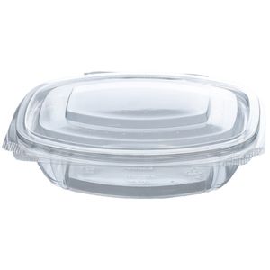 Picture 1 of Cups met deksels rechthoek 16.1cm x 13cm x 4.2cm 375ml PLA transparant