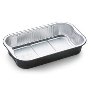 Picture 1 of Aluminium bakjes Ready2Cook rechthoekig 26.5cm x 16.2cm x 4.7cm 1vaks 1442ml zwart