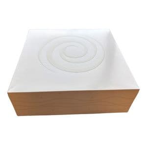 Picture 2 of Zwanenhalsdoos 19cm x 19cm x 5cm ivoor swirl