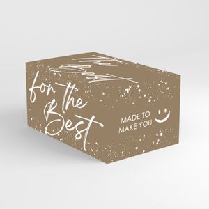 Picture 1 of Pakketdoos C 390mm x 290mm x 232mm kraft goud/wit the best
