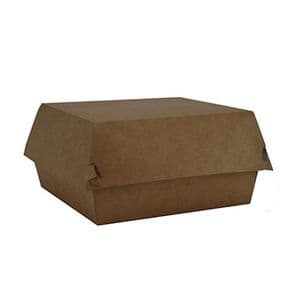Picture 1 of karton snackbak Hamburgerbak bruin p2p 9x9x7 cm