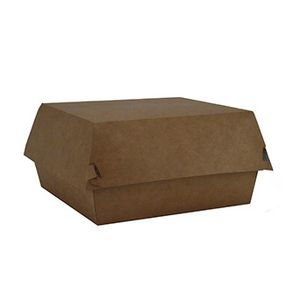 Picture 1 of karton snackbak Hamburgerbak bruin p2p 9x9x7 cm