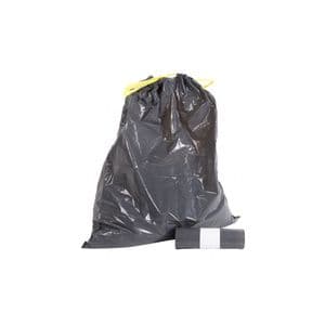 Picture 2 of Afvalzak 65cm x 80cm 45µm grijs 60L met trekkoord ldpe