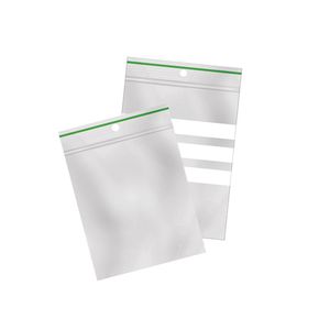 Picture 1 of Gripzak ldpe 120mm x 180mm 50µm onbedrukt met 5 mm gat