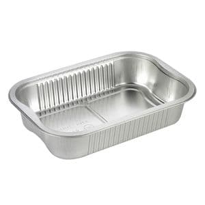 Picture 1 of Aluminium bakjes Ready2Cook rechthoekig 22cm x 15cm x 4.5cm 1vaks 1020ml zilver