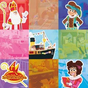 Picture 1 of Cadeaupapier sinterklaas 50cm x 200m 007 gecoat papier 70gr / m2