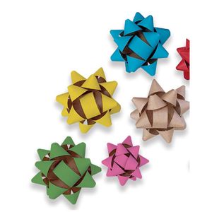 Picture 1 of Starbows natron kraft 65mm assorti pastelkleuren met plakker