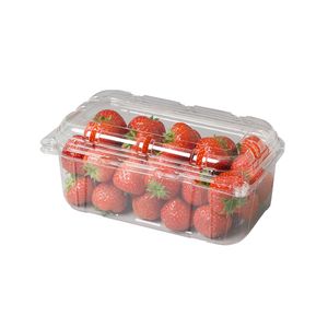 Picture 2 of Fruitbak met vast deksel 11.5cm x 19cm x 8.5cm 500gr transparant