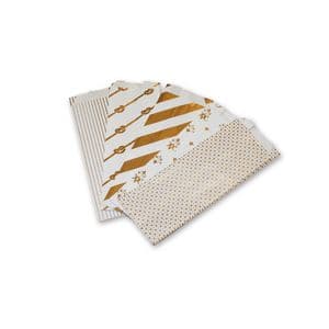 Picture 1 of Bonbon zakken 7cm x 2.35cm x 19cm 200gr 70gr / m2 gebleekt wit kraft assorti